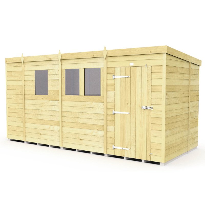 Flat Packed Pent Shed 13x6 - Willow Woodhouse