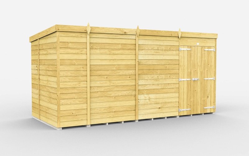 Flat Packed Pent Shed 13x6 - Willow Woodhouse