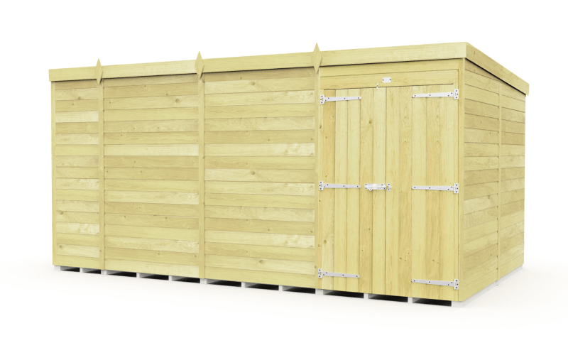 Flat Packed Pent Shed 13x8 - Willow Woodhouse