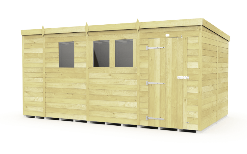 Flat Packed Pent Shed 13x8 - Willow Woodhouse