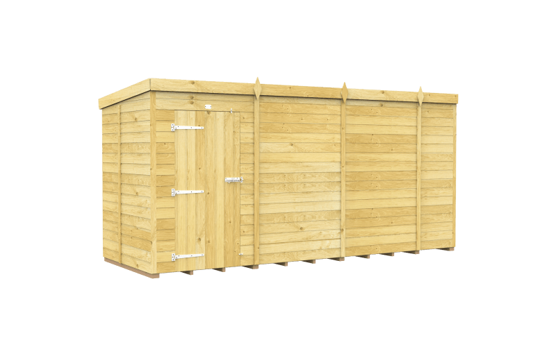 Flat Packed Pent Shed 14x5 - Willow Woodhouse