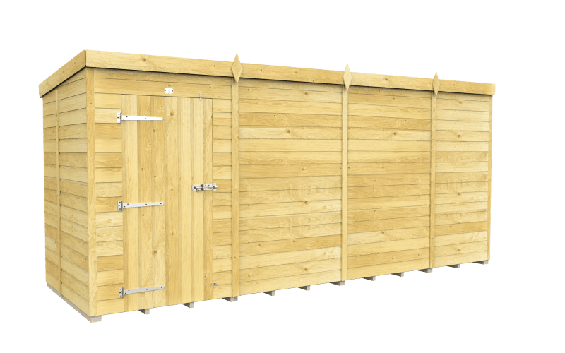 Flat Packed Pent Shed 15x5 - Willow Woodhouse