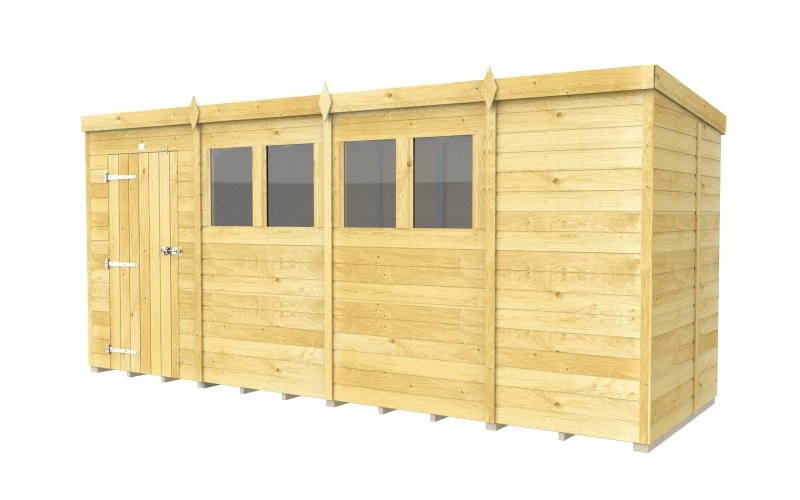 Flat Packed Pent Shed 15x5 - Willow Woodhouse