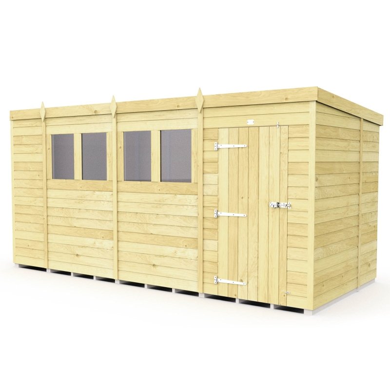 Flat Packed Pent Shed 15x6 - Willow Woodhouse