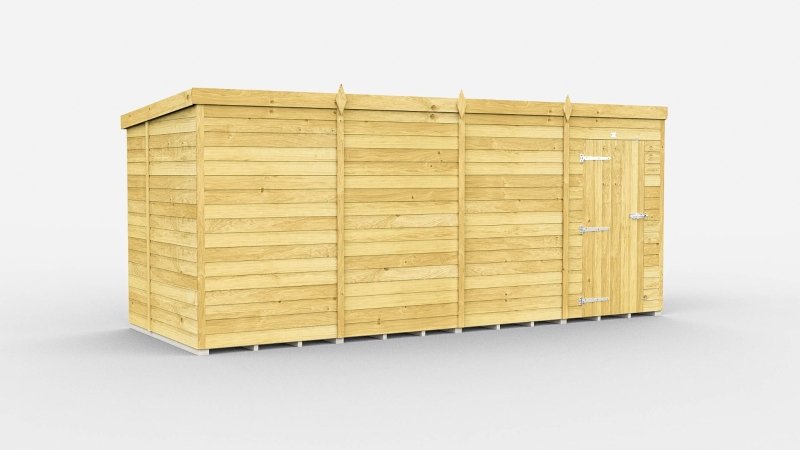 Flat Packed Pent Shed 15x6 - Willow Woodhouse