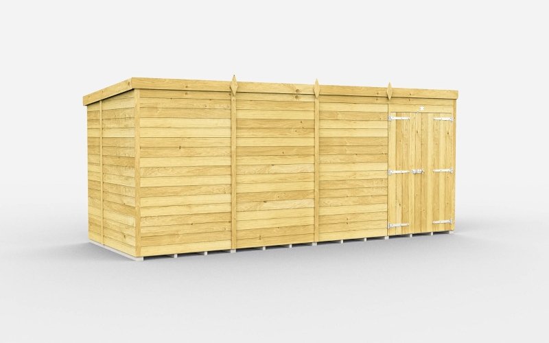 Flat Packed Pent Shed 15x6 - Willow Woodhouse