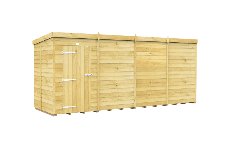 Flat Packed Pent Shed 16x5 - Willow Woodhouse