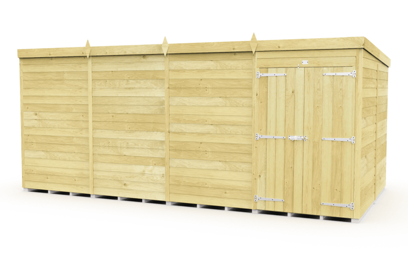 Flat Packed Pent Shed 16x8 - Willow Woodhouse