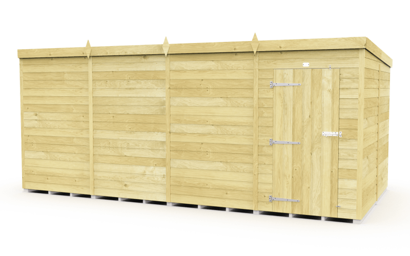 Flat Packed Pent Shed 16x8 - Willow Woodhouse