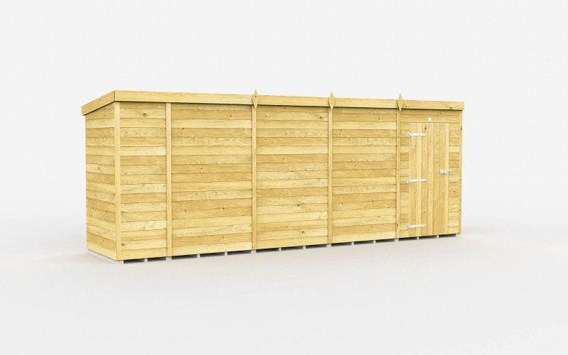 Flat Packed Pent Shed 17x4 - Willow Woodhouse