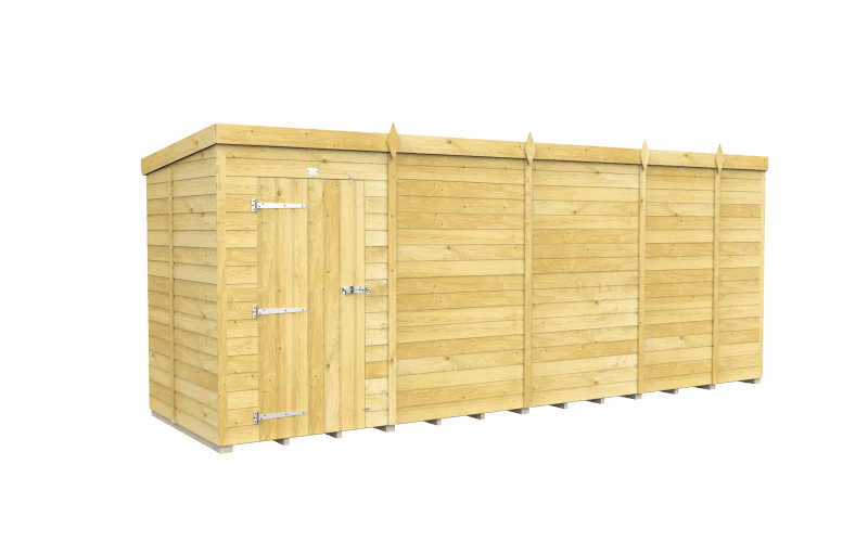 Flat Packed Pent Shed 17x5 - Willow Woodhouse