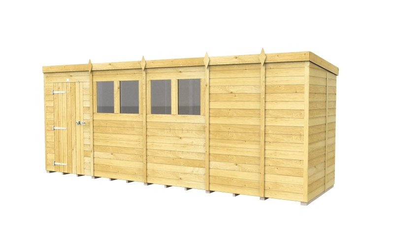 Flat Packed Pent Shed 17x5 - Willow Woodhouse