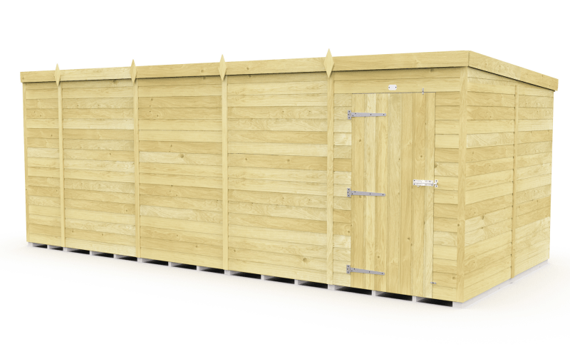 Flat Packed Pent Shed 17x8 - Willow Woodhouse