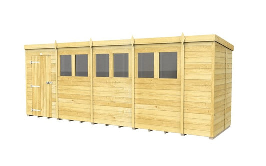 Flat Packed Pent Shed 18x5 - Willow Woodhouse