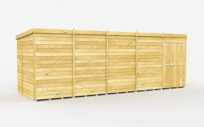 Flat Packed Pent Shed 19x6 - Willow Woodhouse