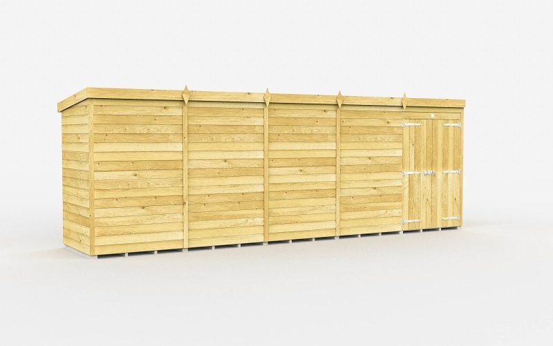 Flat Packed Pent Shed 20x4 - Willow Woodhouse