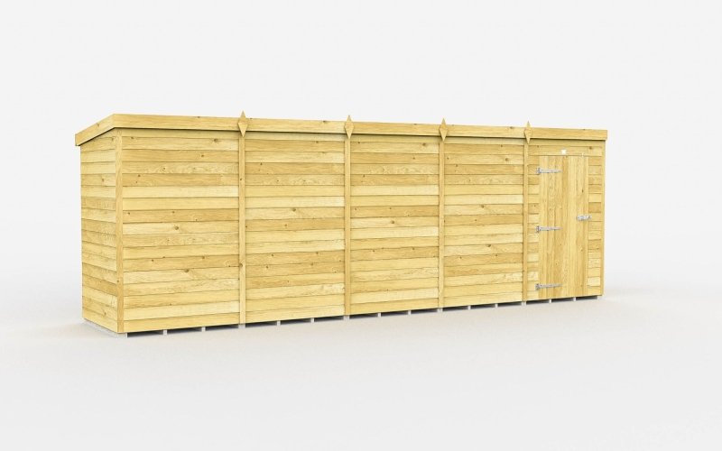 Flat Packed Pent Shed 20x4 - Willow Woodhouse