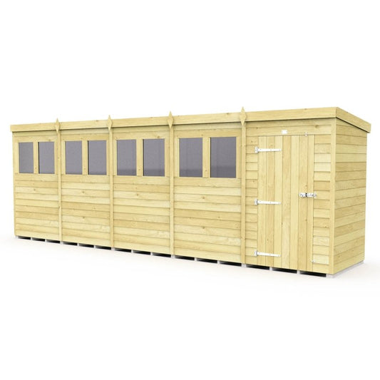 Flat Packed Pent Shed 20x4 - Willow Woodhouse