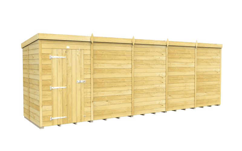 Flat Packed Pent Shed 20x5 - Willow Woodhouse