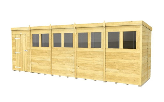 Flat Packed Pent Shed 20x5 - Willow Woodhouse