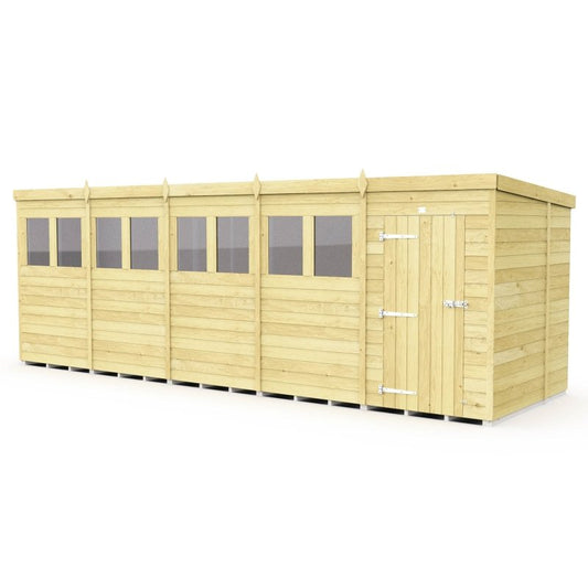 Flat Packed Pent Shed 20x7 - Willow Woodhouse