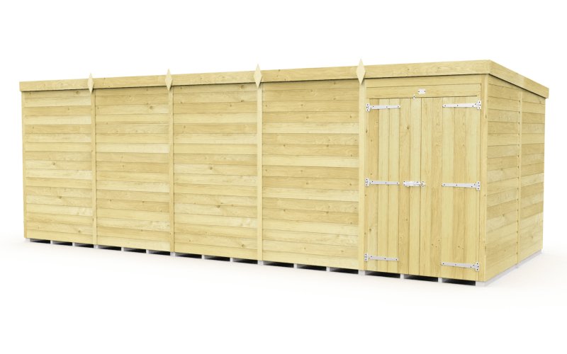 Flat Packed Pent Shed 20x8 - Willow Woodhouse