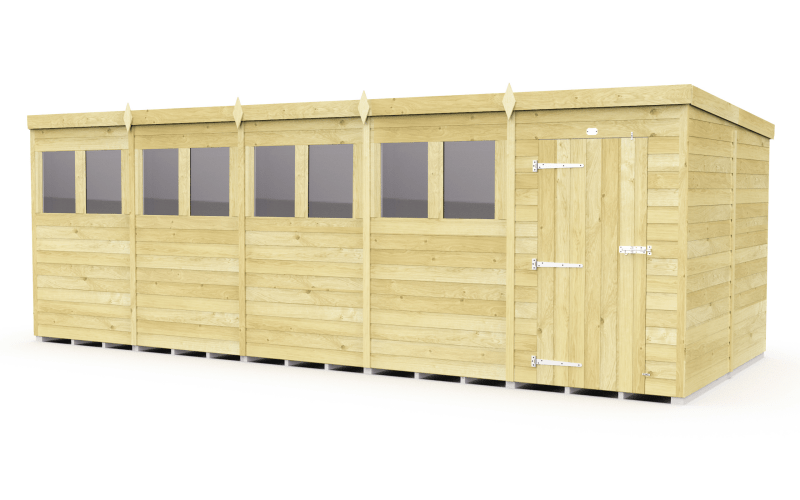 Flat Packed Pent Shed 20x8 - Willow Woodhouse