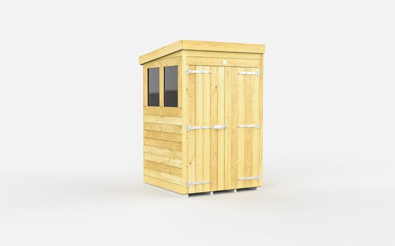 Flat Packed Pent Shed 4x4 - Willow Woodhouse