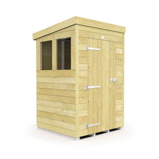 Flat Packed Pent Shed 4x4 - Willow Woodhouse