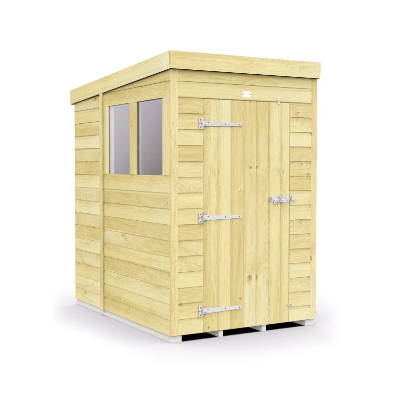 Flat Packed Pent Shed 4x7 - Willow Woodhouse