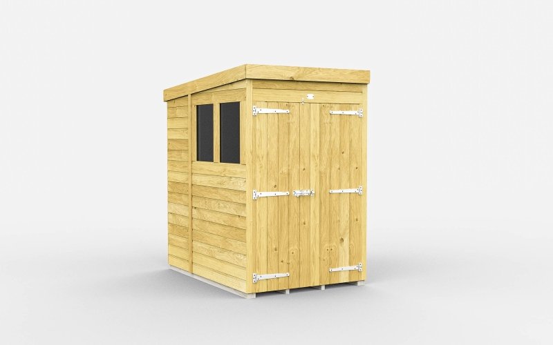 Flat Packed Pent Shed 4x7 - Willow Woodhouse