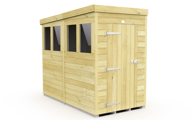 Flat Packed Pent Shed 4x8 - Willow Woodhouse