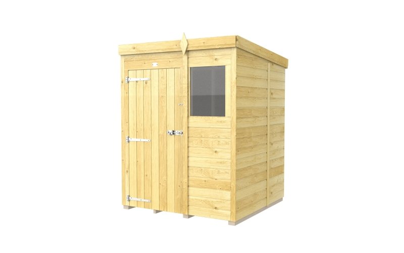 Flat Packed Pent Shed 5x5 - Willow Woodhouse