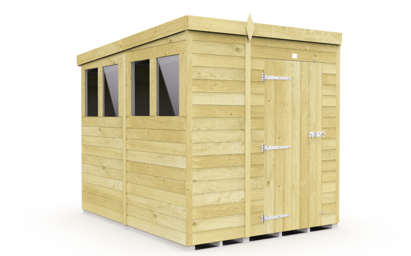 Flat Packed Pent Shed 5x8 - Willow Woodhouse