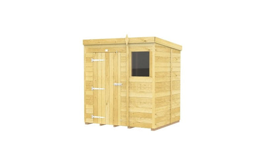 Flat Packed Pent Shed 6x5 - Willow Woodhouse