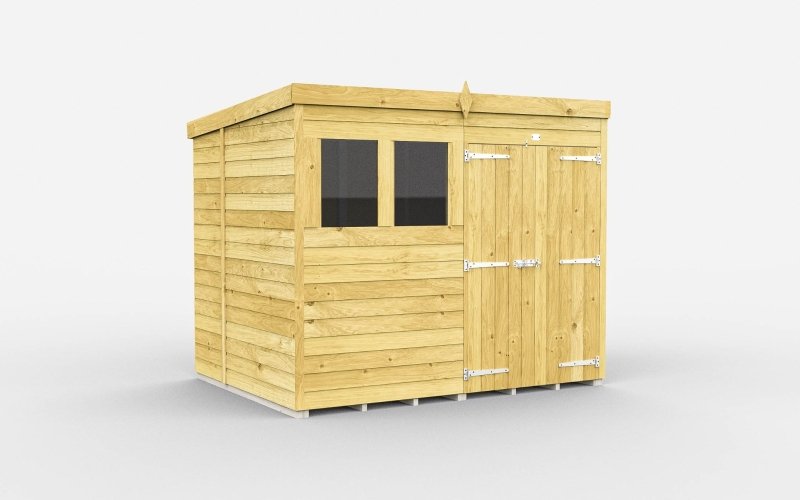 Flat Packed Pent Shed 8x6 - Willow Woodhouse