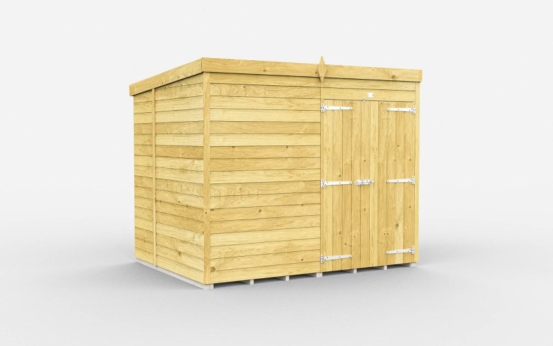 Flat Packed Pent Shed 8x6 - Willow Woodhouse