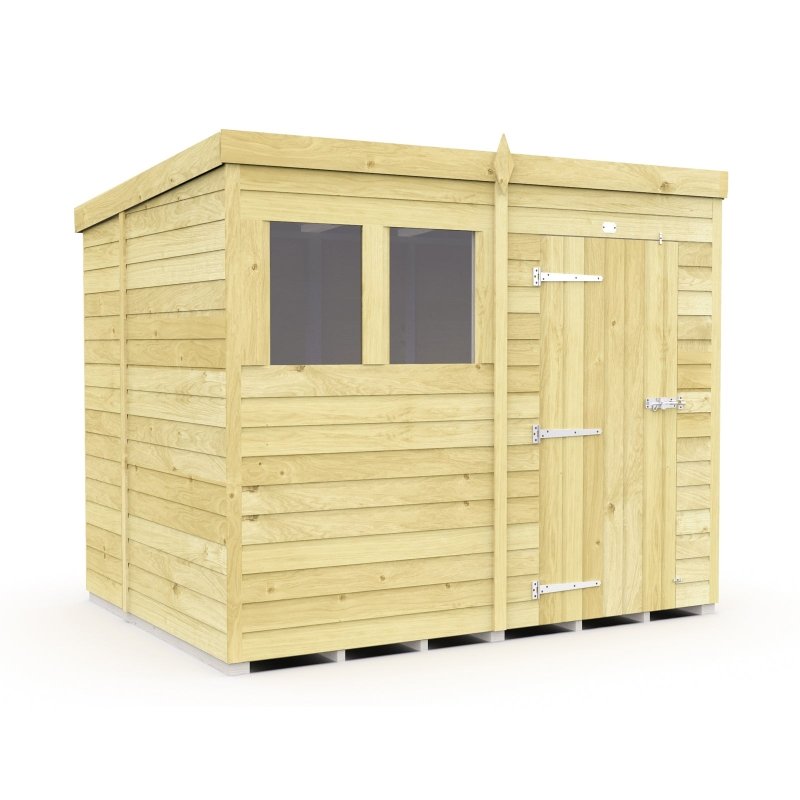 Flat Packed Pent Shed 8x6 - Willow Woodhouse