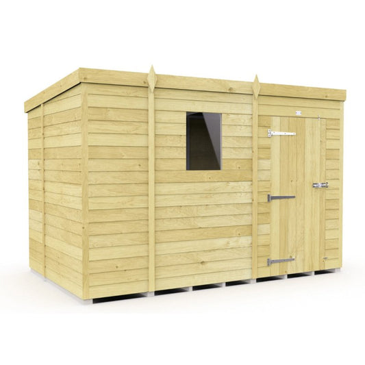 Flat Packed Pent Shed 9x6 - Willow Woodhouse