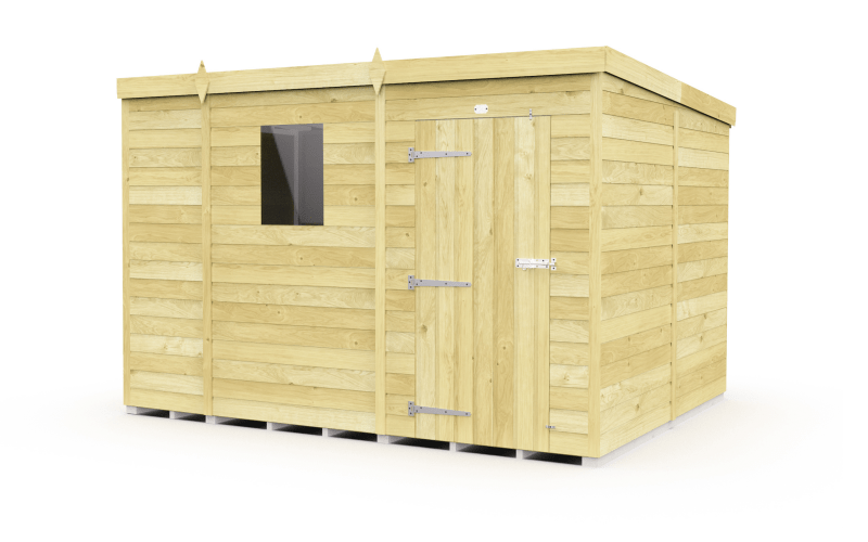 Flat Packed Pent Shed 9x8 - Willow Woodhouse