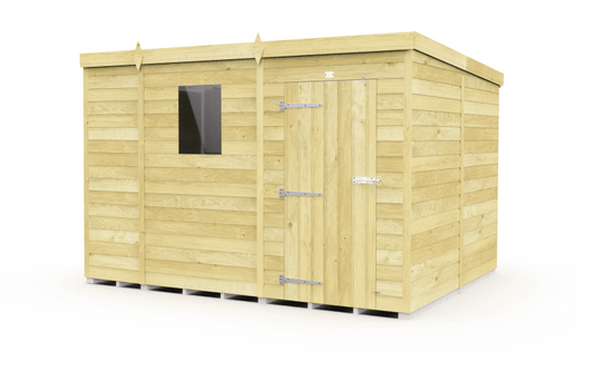 Flat Packed Pent Shed 9x8 - Willow Woodhouse