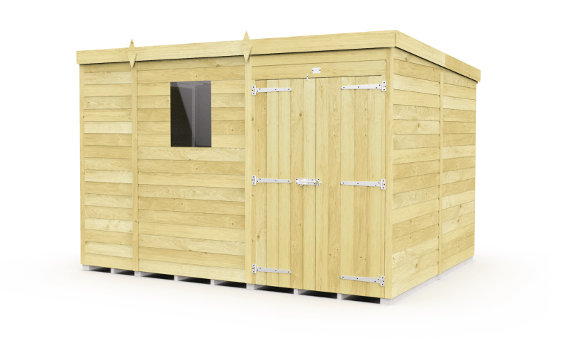 Flat Packed Pent Shed 9x8 - Willow Woodhouse