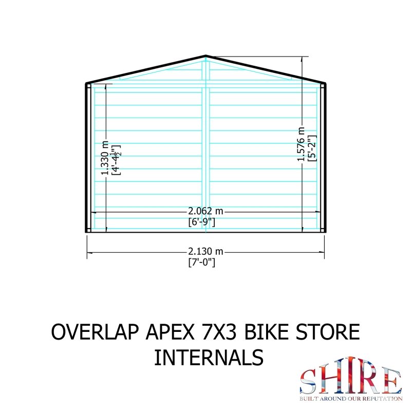 Shire Apex Bike Overlap Store 7x3 - Willow Woodhouse