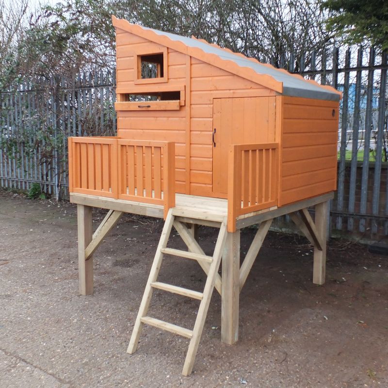 Shire Command Post + Platform Playhouse 6x4 - Willow Woodhouse