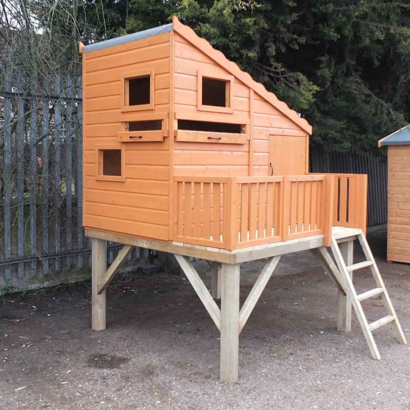 Shire Command Post + Platform Playhouse 6x4 - Willow Woodhouse