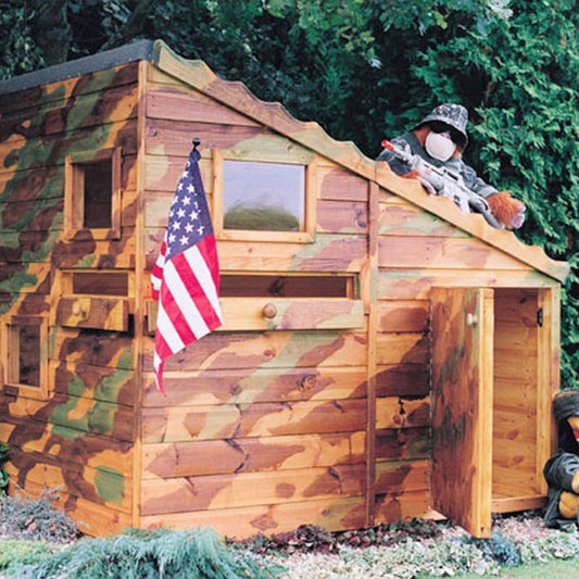 Shire Command Post Wooden Playhouse 6x4 - Willow Woodhouse