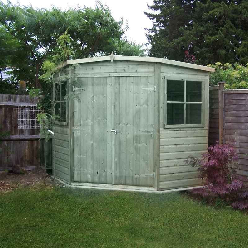 Shire Corner PT Shiplap Shed 7x7 - Willow Woodhouse