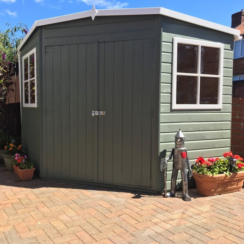 Shire Corner PT Shiplap Shed 7x7 - Willow Woodhouse