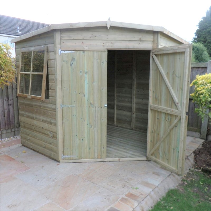 Shire Corner PT Shiplap Shed 8x8 - Willow Woodhouse