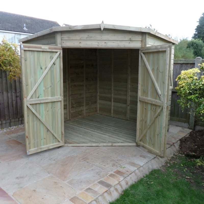 Shire Corner PT Shiplap Shed 8x8 - Willow Woodhouse